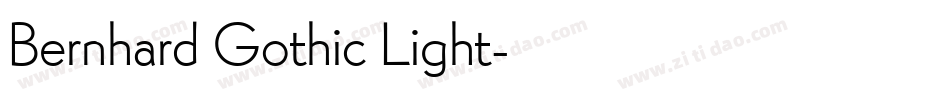 Bernhard Gothic Light字体转换